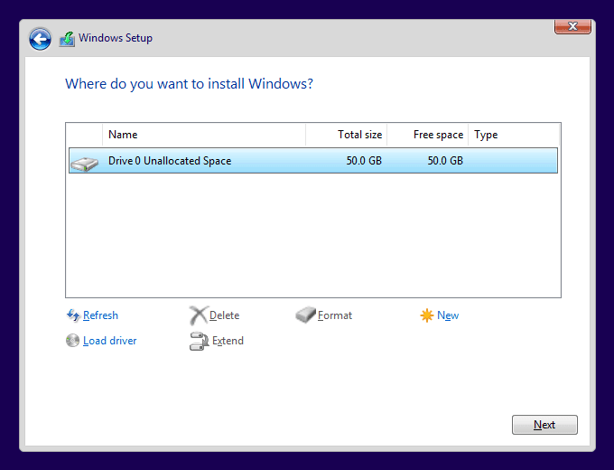 Windows 10 setup: lokasi instalasi Windows 10